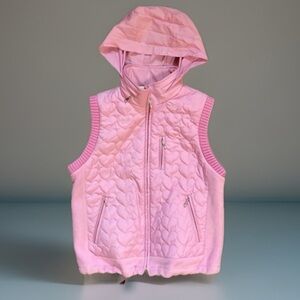 ELLE Golf Pink Sleeveless Layering Vest w/ Zip Hoodie